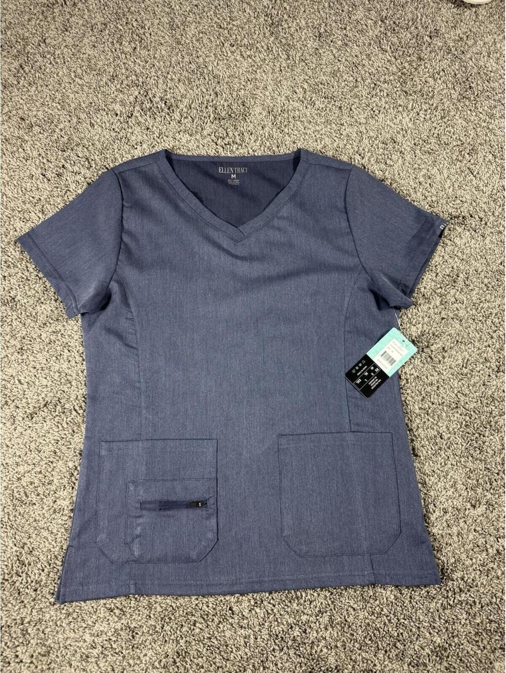 Ellen Tracy Scrup Top New Blue